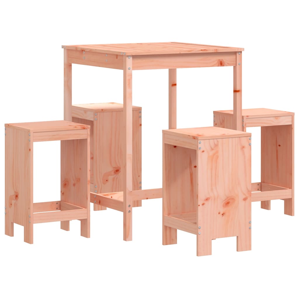 5 Piece Garden Bar Set Solid Douglas Fir Wood