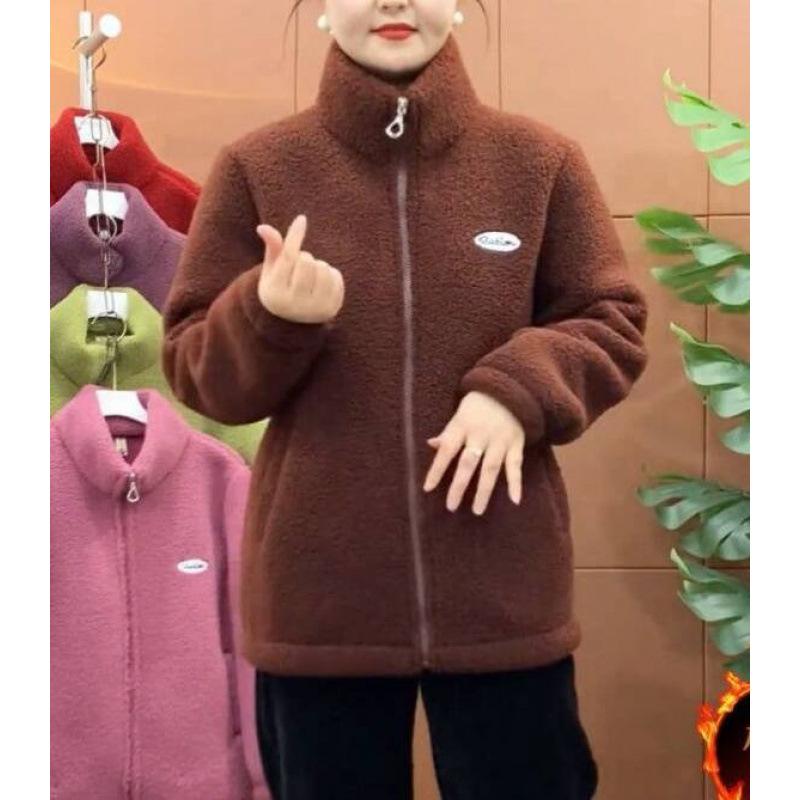 

Mom s Fleece Jacket: Warm, Thick, Loose Fit for Middle-Aged & Elderly Women 3XL (125-140 lbs)