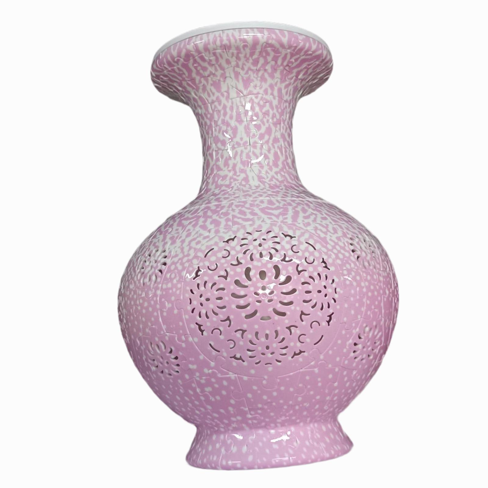 

DIY 3D Puzzle Three-Dimensional Vase Puzzle Living Room Bedroom Decoration Ornaments Floral Container For Cabinet Desk Decor рожевий