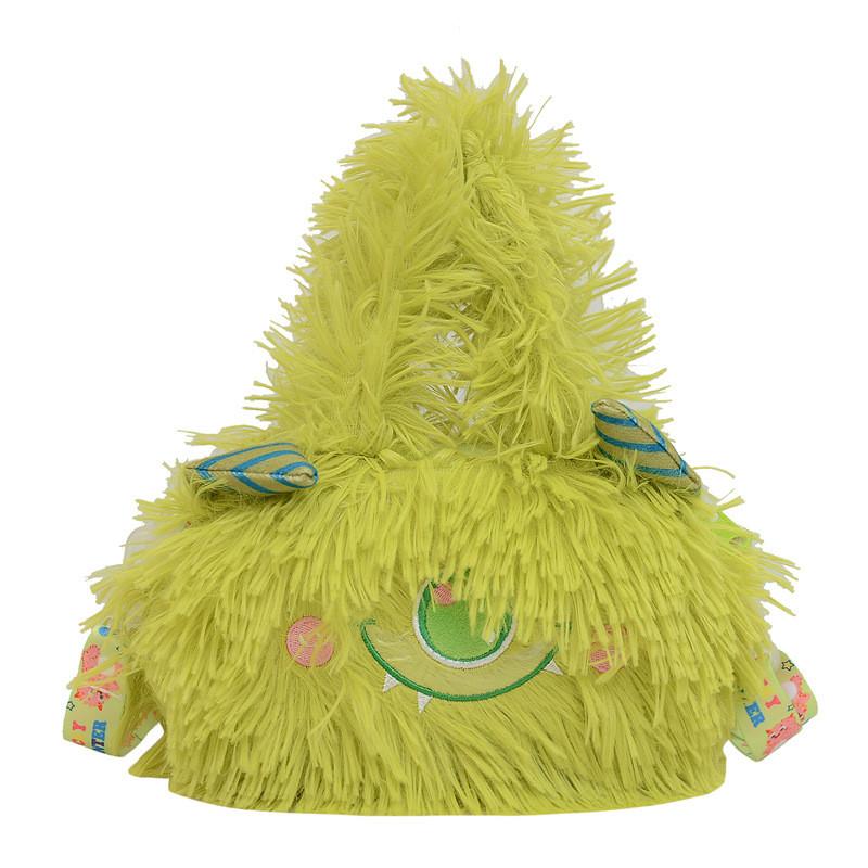 

Cute Plush Monster Pub Appearance Design Handbag With Animal Design For Elementary School Girls And Boys зелений
