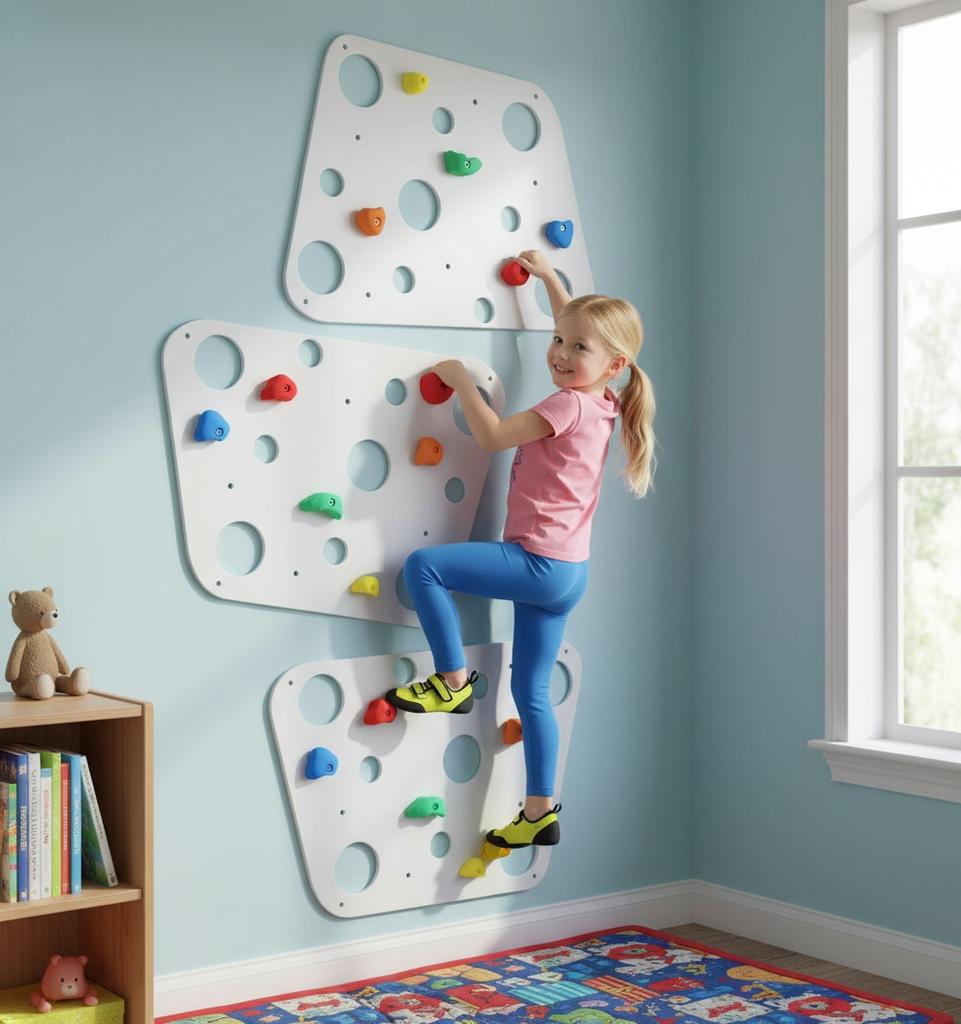 Climbing Wall Cheesy 3 White - Coloured Grips