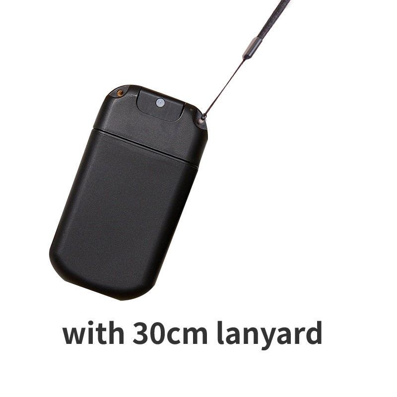 

30 мл карта распылитель духи/вода/алкоголь портативный пластиковый брелок ремешок дезинфицирующая бутылка black/30ml