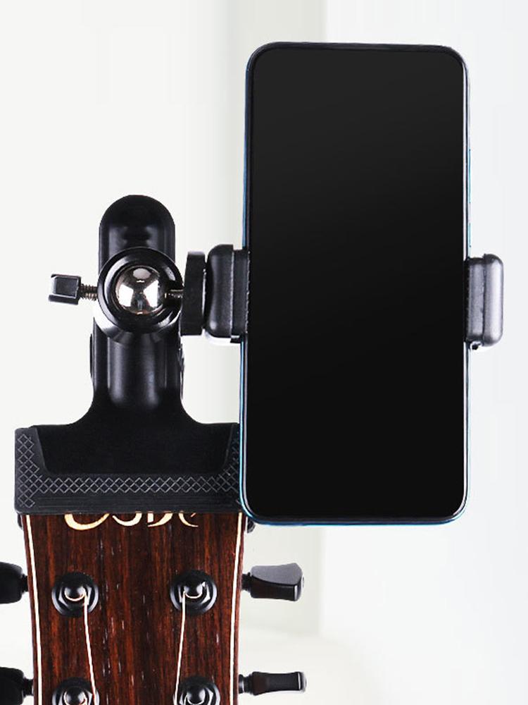 Mobile Phone Holder Stand Adjustable Angle Guitar Head Phone Holder Guitar Head Phone Mount Musical Instrument Accessories