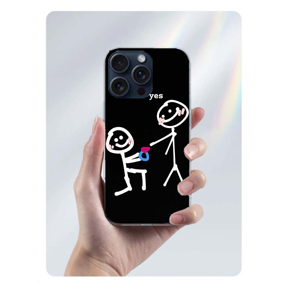 Funny Cute Cartoon Matchman Clear Phone Case For Iphone 17 Air 16 Pro Max 15 Pro 14 Plus 17E 16E 11 13 12 Mini Cover Cases Funda