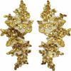 2Pairs Gold Embroidery  Lace Motif Flower  Crafts