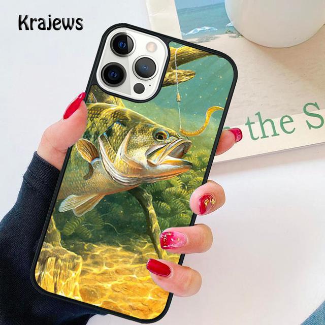 Bass FISHING FISH Soft Phone Case Cover For iPhone 17 Air 16 15 14 Plus 12 13 Pro Max Coque Shell Fundas