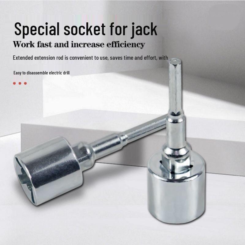 Rustproof Electric Socket Wrench for Tire Removal & Jack Plating - Vehicle-Mounted, Electric Drill Compatible.