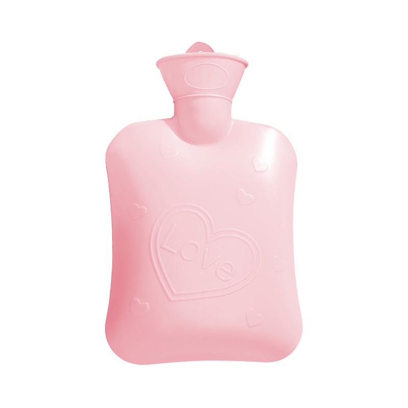 Portable High-Density PVC Hot Water Bag with Plush Cover - Explosion-Proof Winter Hand Warmer