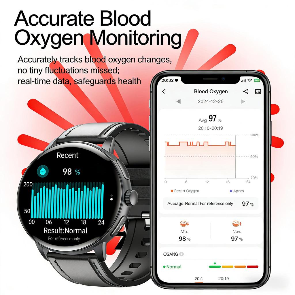 SACOSDING AMOLED Screen Men Smart Watch  Health Monitoring AI Dial AI intelligent Q&A BT Calling Outdoor Sports Fitness Women Smartwatch