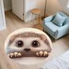 Yellow Hedgehog pattern round rug,Carpet Rug for Living Room Bedroom  Playroom ,Non-slip Floor Mat,Holiday Gifts and Birthday Gifts.