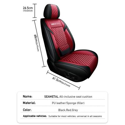 SEAMETAL Set Huse Scaune Auto de Lux Piele PU Protector Pernă Scaun Auto Mat Scaun cu Acoperire Completă Respirabil Sedan Hatchback SUV