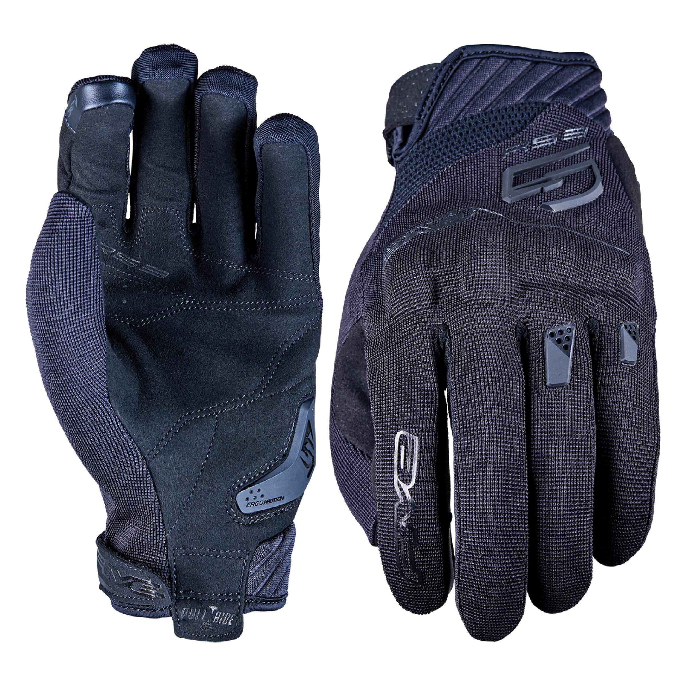 

FIVE RS3 EVO Motorcycle Black Gloves, (Size XL) чёрный