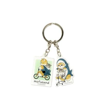 Mofusand Double Acrylic Keychain Shark Cats' Good Friendship Days ( A) Japan New