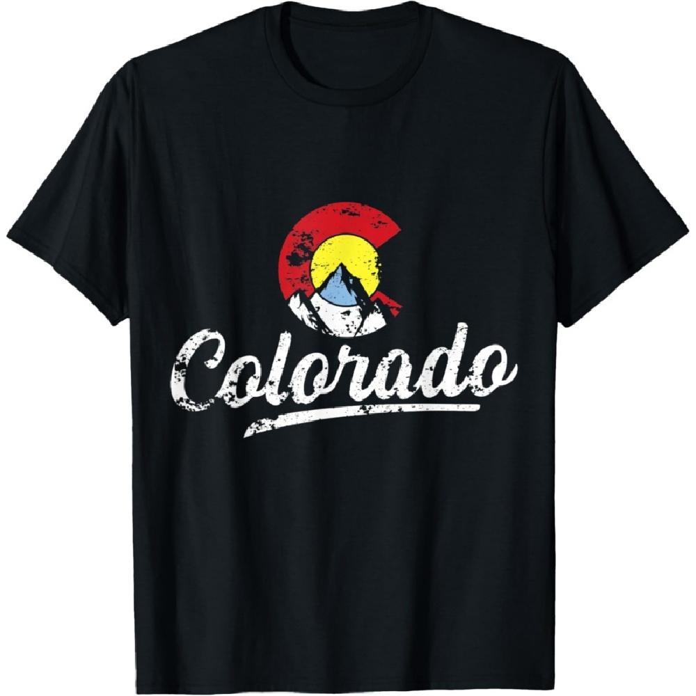 

Колорадо Винтаж Скалистые горы Подарочная футболка Футболка XXXXXL чёрный