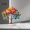 Transparent Acrylic Ornament Tree of Life Desktop Ornament, Colorful Tabletop Decoration, Creative Art Compact Desk Decor Statue for Home Table