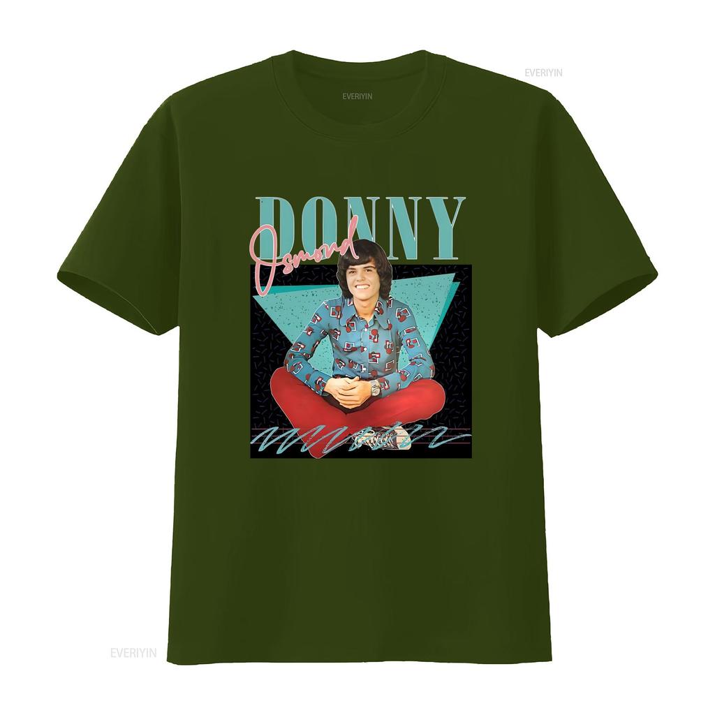 Vintage 70er Retro Donny Osmond Musikstar Print Lässiges T-Shirt Vintage Herren Dehnbar Unisex Grafik Mode