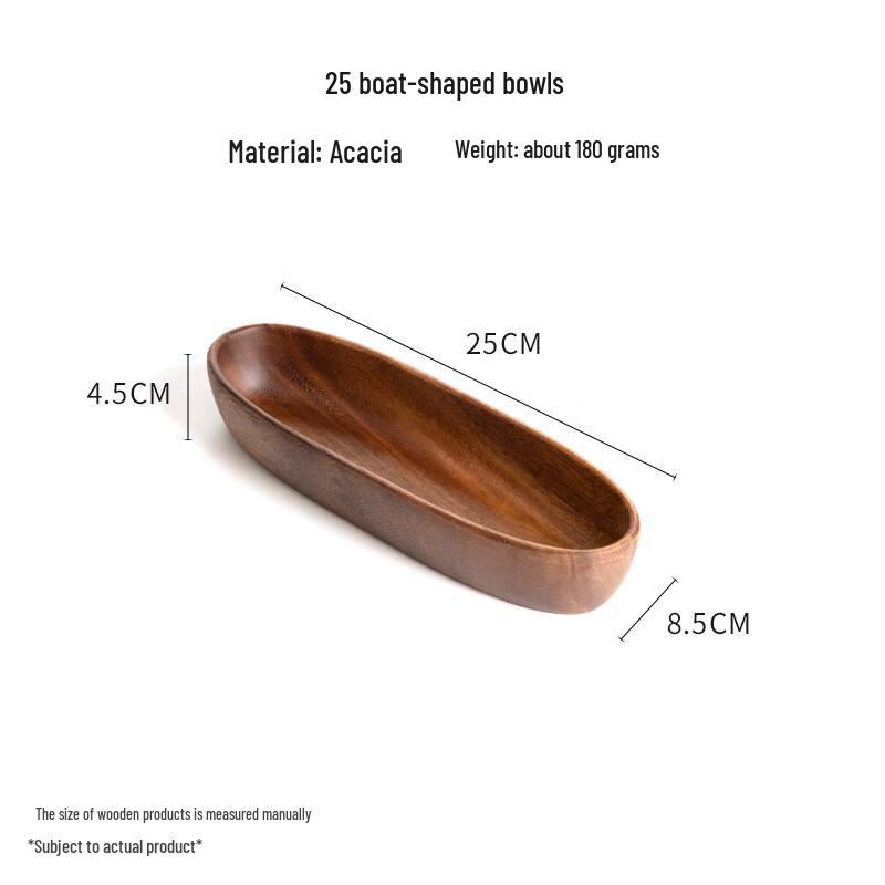 Acacia Wood Fruit & Snack Serving Tray 25 x 8.5 x 4.5 cm