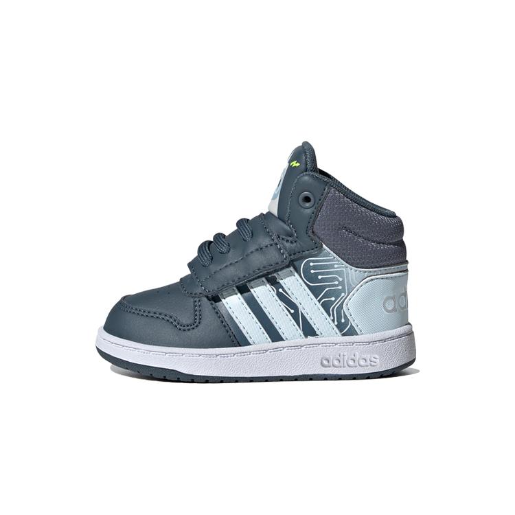 Adidas Neo Hoops Mid 2.0 I TD Mid top Skateboard Shoes Blue White Infant And Toddler FW4925 23.5