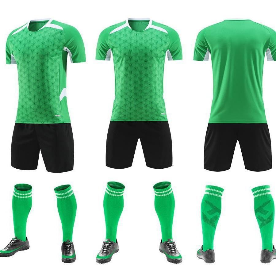 Nouveau Maillot de Football Maillot d'Entraînement Manches Courtes Séchage Rapide Vêtement de Sport Version Blanche Maillot de Football Sublimation Chaude