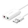 External USB Sound Card Ugreen US205 15Cm (White)