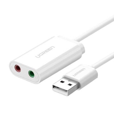 External USB Sound Card Ugreen US205 15Cm (White)
