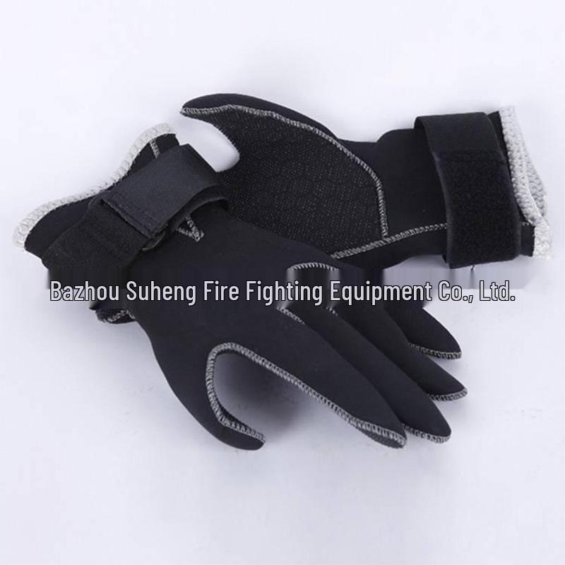 High-Elastic Fiber Underwater Rescue & Firefighting Gloves