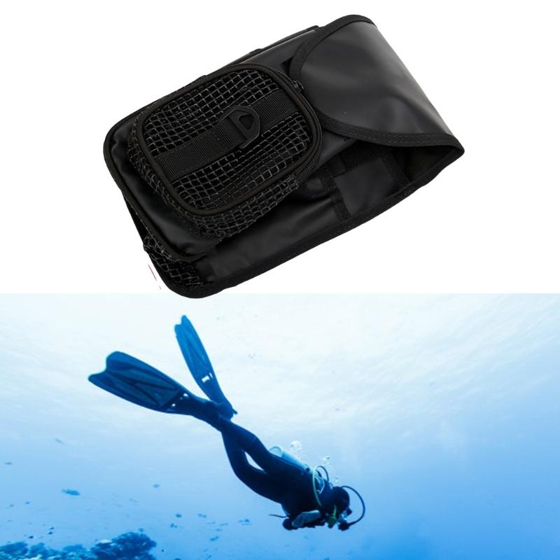 Diving Net Bag with Buckles Clip Outdoor Swimming Diving Side Mount Bag Underwater Light Weight Storage Bag