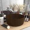 Day and Night - Day and Night Luxury Round Matte Dark Brown Ceramic Washbasin 40x15 Cm
