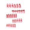30 Pieces Sweet Strawberry Almond Nail Art Handmade Bow Diamond Love Nail Art