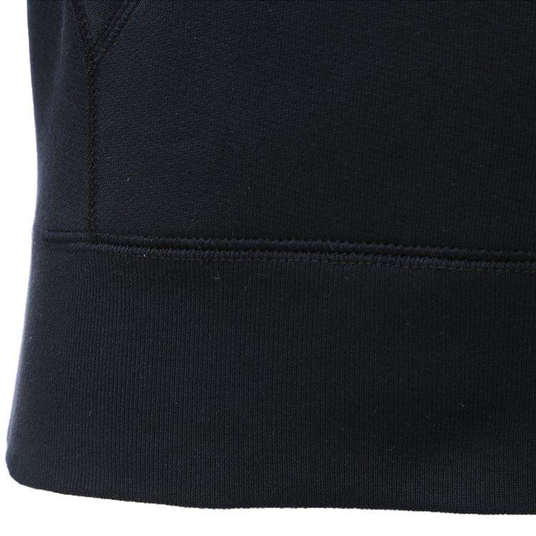 Burberry FW20 Solid Color Fleece Lined Casual Hooded Pullover Long Sleeved Sweatshirt Men's Dark Blue 80362851