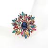 Sunflower Crystal Brooch Pin Rhinestone Scarf Decoration Corsage for Women and , Big Heavy Cloth Pin