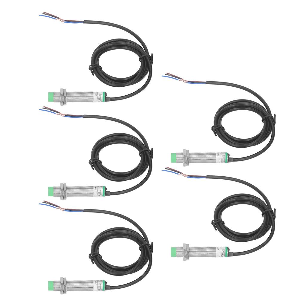 5PCS Inductive Proximity Sensor Non Contact Proximity Switch M12 NPN Normally Open 6?36VDC