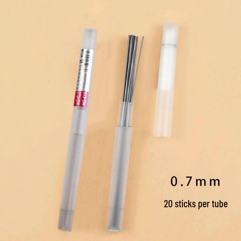 100 Tubes Free Shipping: 619 Lead Core 0.5/0.7mm Automatic Mechanical Pencil Resin 2B Lead for Exams