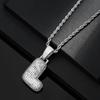 Hot Selling European and American Hip-hop Necklace with 26 English Letter Pendants, Men's and Women's Trendy Zircon Necklace