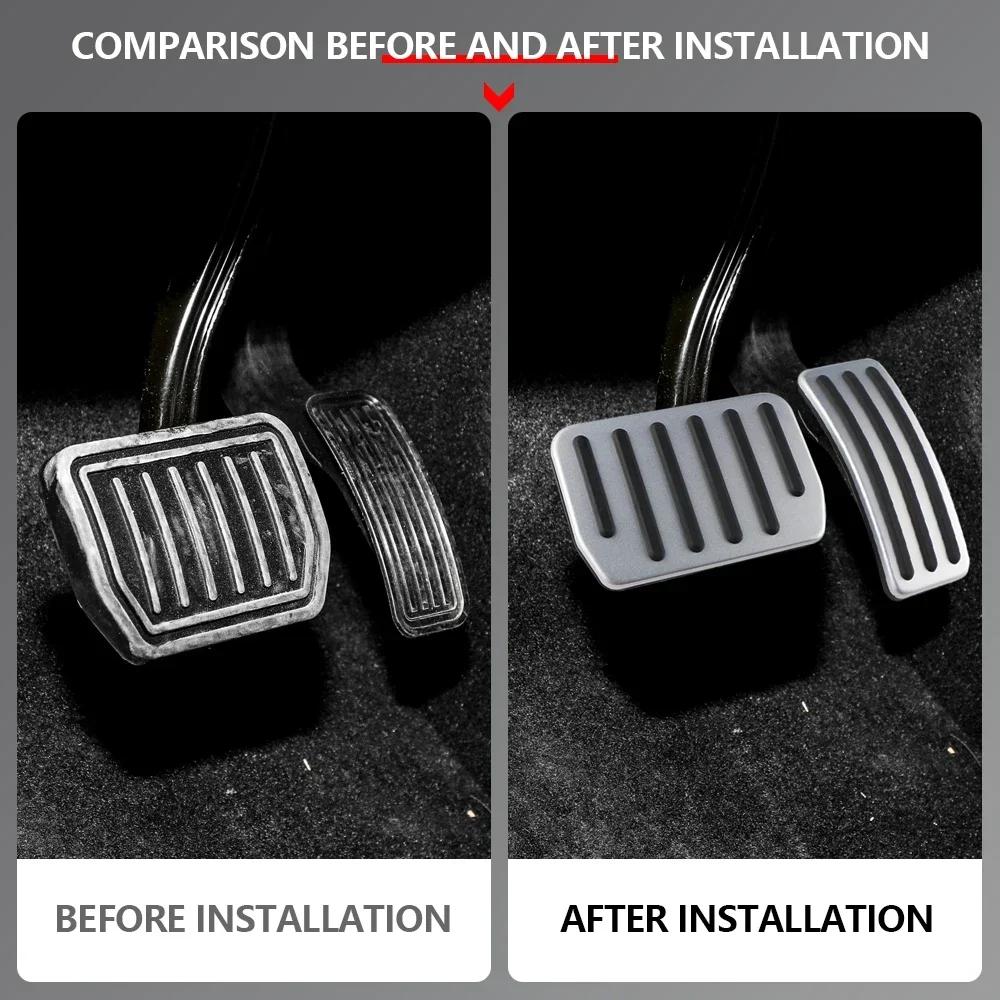For Tesla Model 3 Y Model3 Modely 2022 - 2024 2025 Pedal Cover Gas Accelerator Brake Pedals Aluminum Alloy Pad Accessories