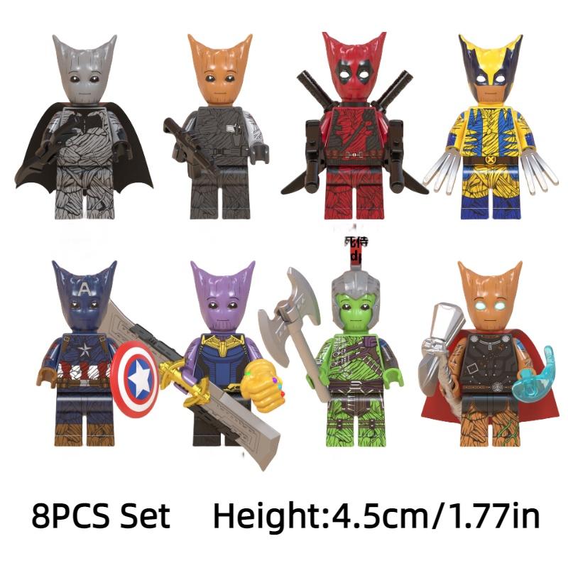Wm6070 Marvel Серия Героев Человек-Дерево Капитан Америка Сборные Строительные Блоки Игрушка