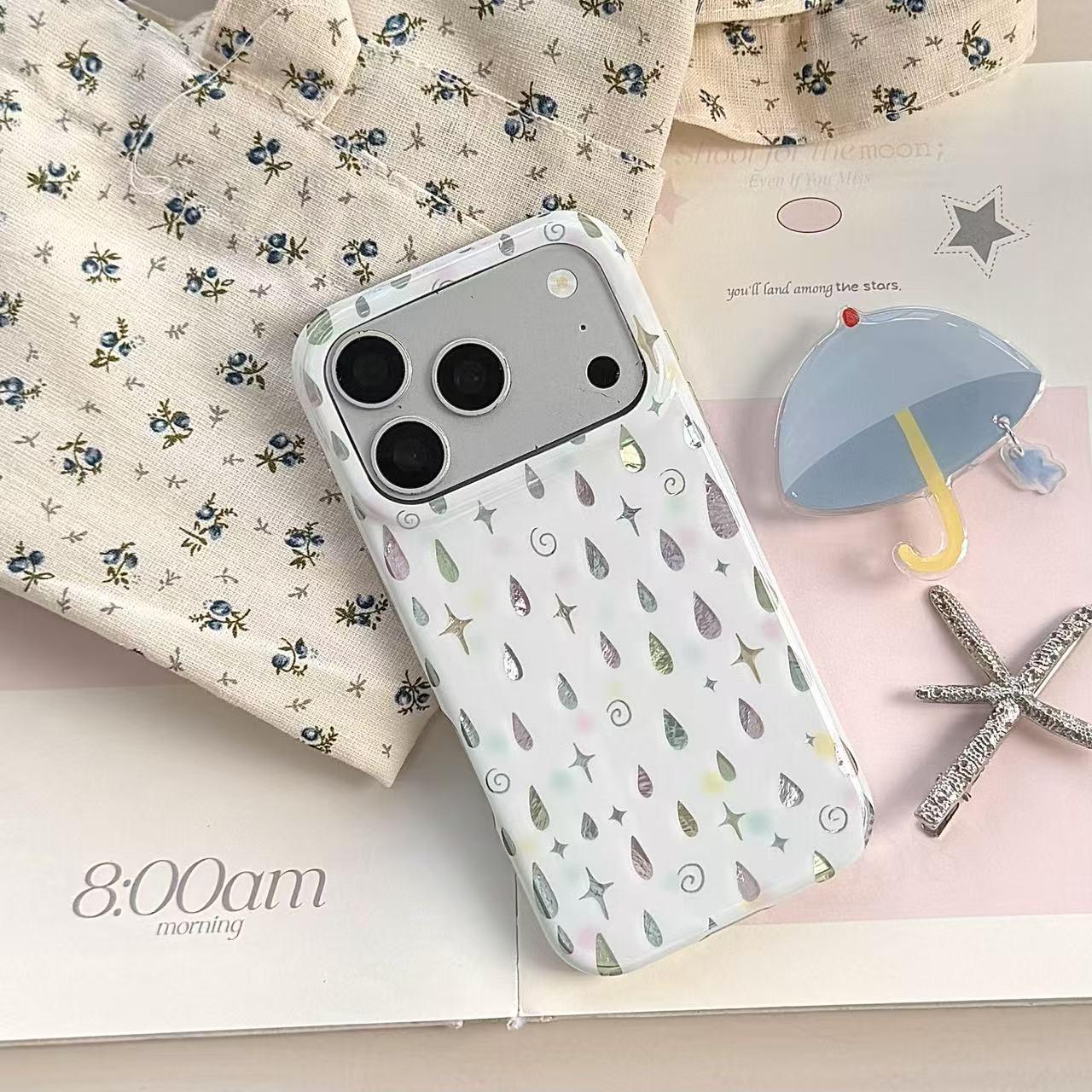 

Colorful Water Drop Umbrella Stand for iPhone 16/17 Pro Max/15/14 iPhone 14 Pro