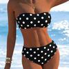 2026 New Thai Retro Polka Dot Sexy Swimsuit Women Ins Wind High Waist Belly Cover High Sense Vacation Bikini
