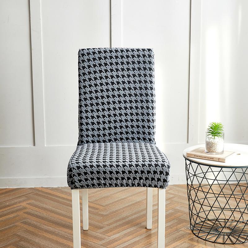 Chair Cover New Houndstooth Seat Set Dining Chair Office Waterproof and Dustproof Chair Cover