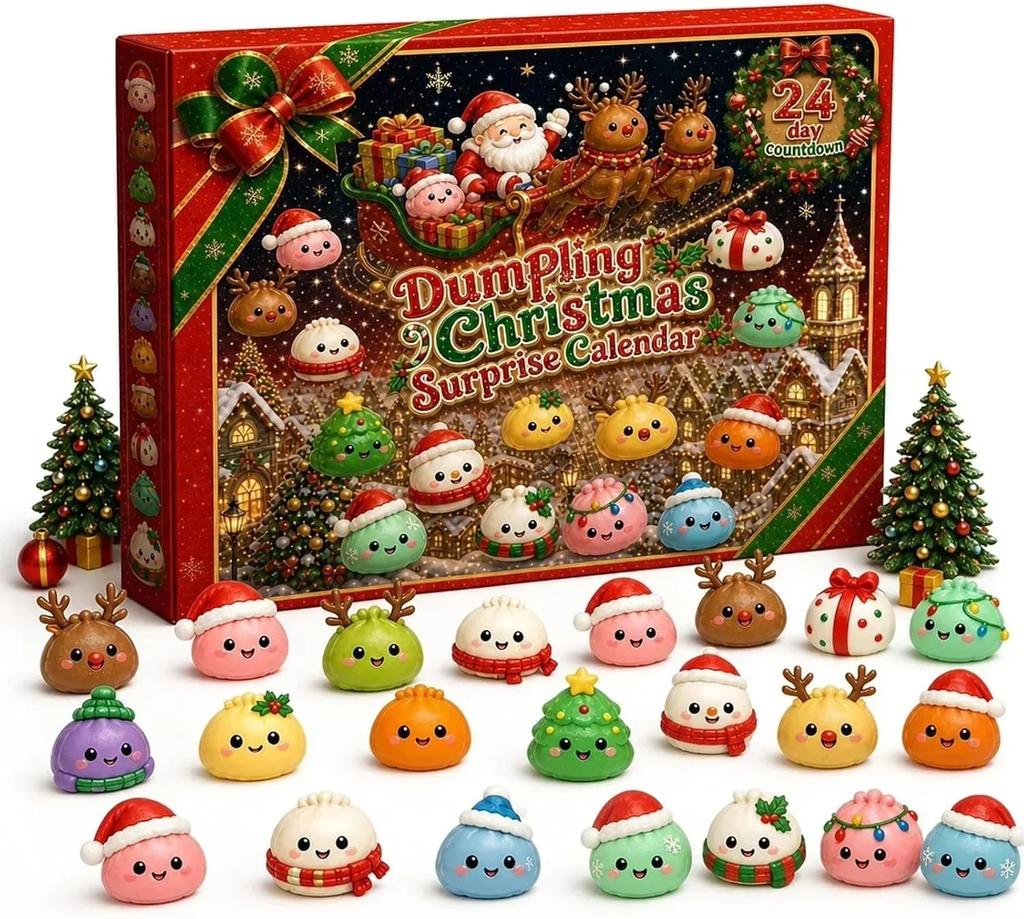 2026Christmas Squishy Advent Calendar , Fidget Countdown Calendar Surprises Sensory Fidget for Adult Christmas Party Favors Gift