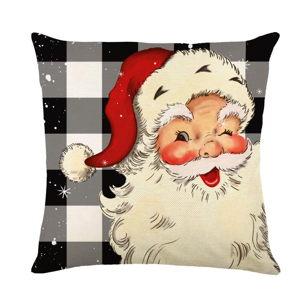 45X45Cm New Christmas Printed Detachable Cushion Pillow Cover Square Bedhead Living Room Sofa Cushion Cover