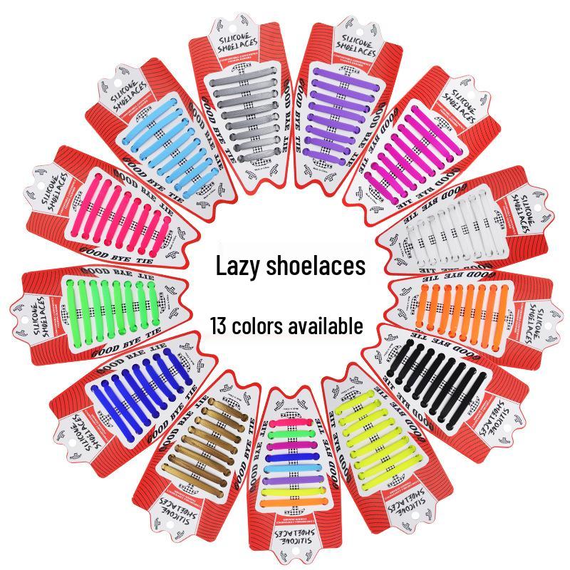 Lacets de chaussures créatifs en silicone élastique avec marteau