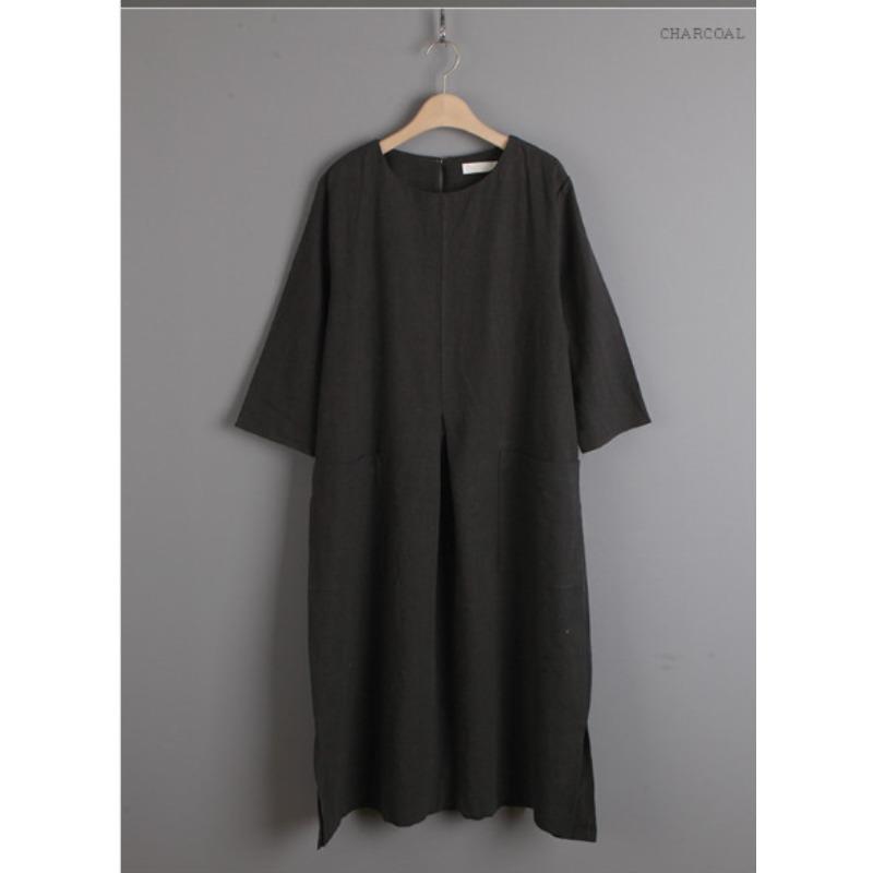 Cotton and Linen Women's Loose Casual Dress