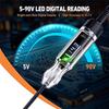 Test Light Digital LED Electrical Tester Circuit Tester With140 Inch PU Spring Wire,Forchecking