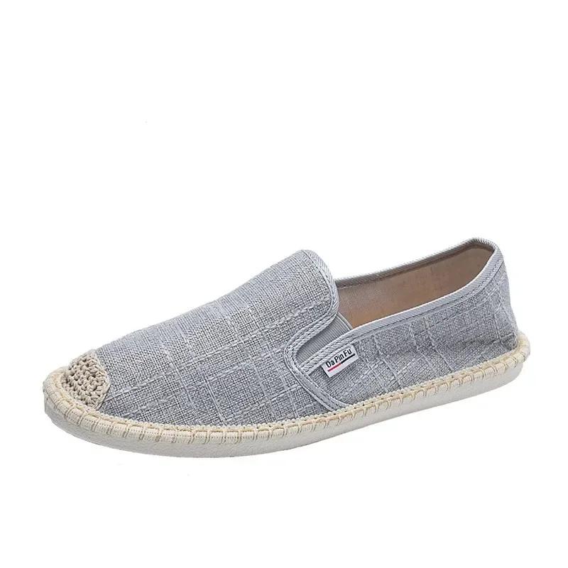 Men Loafers Soft High Quality Spring Canvas Fisherman Shoes Sneakers Men Espadrilles Trend Flats Driving Shoes Men