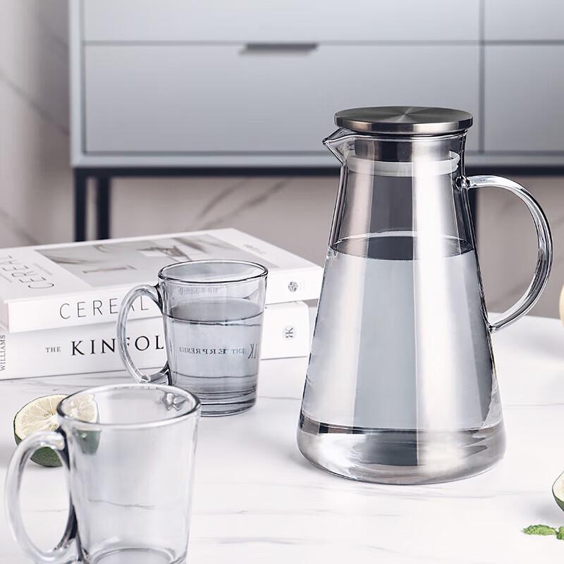 Jarra de Agua de Vidrio de Borosilicato Resistente al Calor