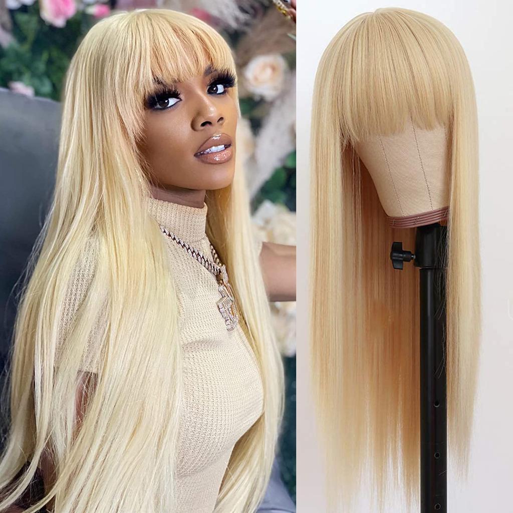 Best-selling 26-inch synthetic wig for long straight hair for cosplay, Halloween everyday wig, high-temperature hairpiece