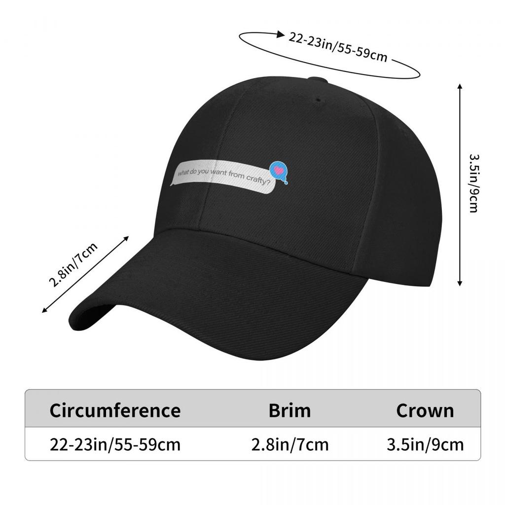 Crafty Run Text Message Baseball Cap dad hat birthday Women Beach Fashion Men's