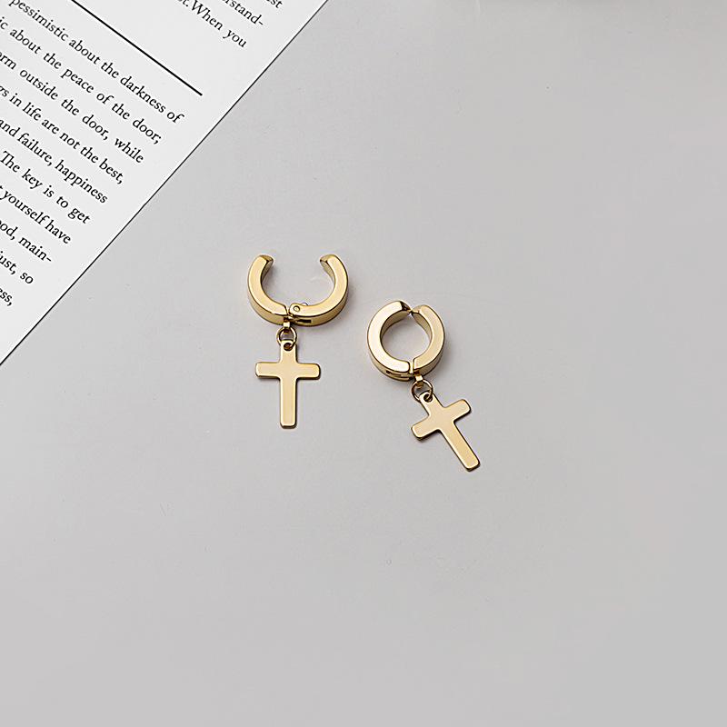 Unisex Punk Rock Stainless Steel Ear Clip Earrings - Trendy, Non-Pierced Design