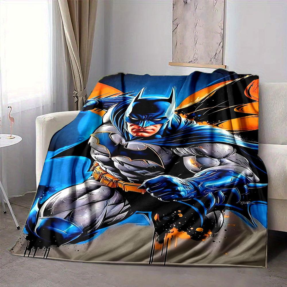 

1pc Batman Hero Flannel Throw Blanket Lightweight Soft Warm All Season Blanket for Sofa, Bed, Travel,L1028089 80x120cm